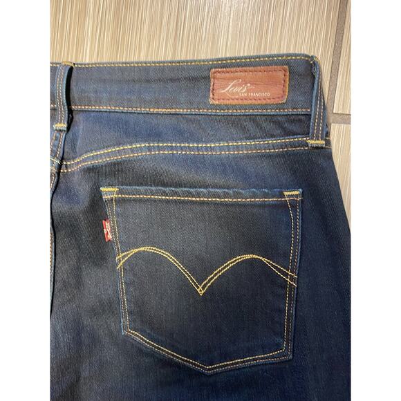 streetwear everyday Levis Demi curve skinny jeans womens 29x28 dark wash stretch - Picture 2 of 11